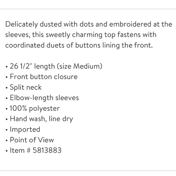 Bobeau Polka Dot Button Up Puff Sleeve Blouse - Picture 10 of 10